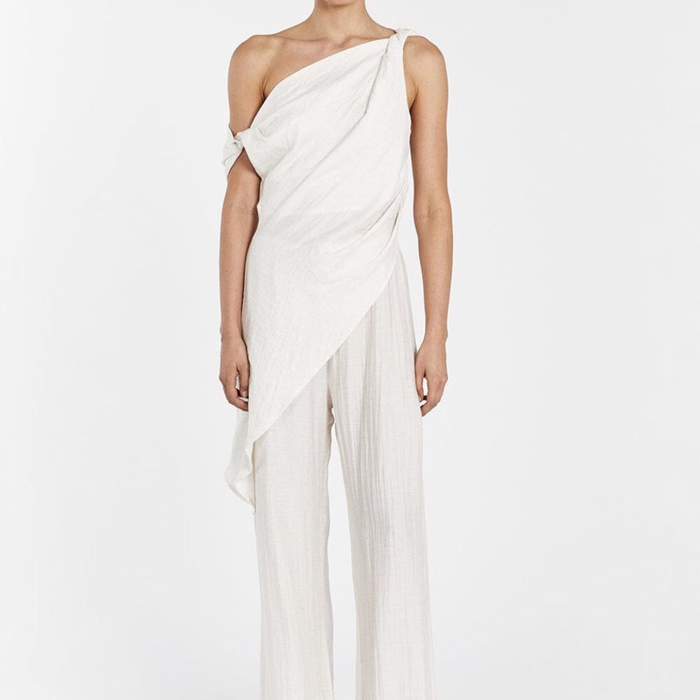 NWT DISSH Cream Marle Asymmetrical Tunic Top